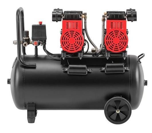 Компрессор безмасляный INTERTOOL PT-0037 (50 л, 2х1.5 кВт, 220 В, 8 атм, 400 л/мин) PT-0037 фото