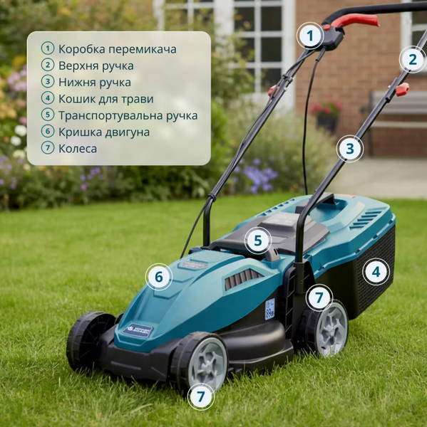 Електрична газонокосарка Konner&Sohnen KS 32LM12-BL 000011184 фото