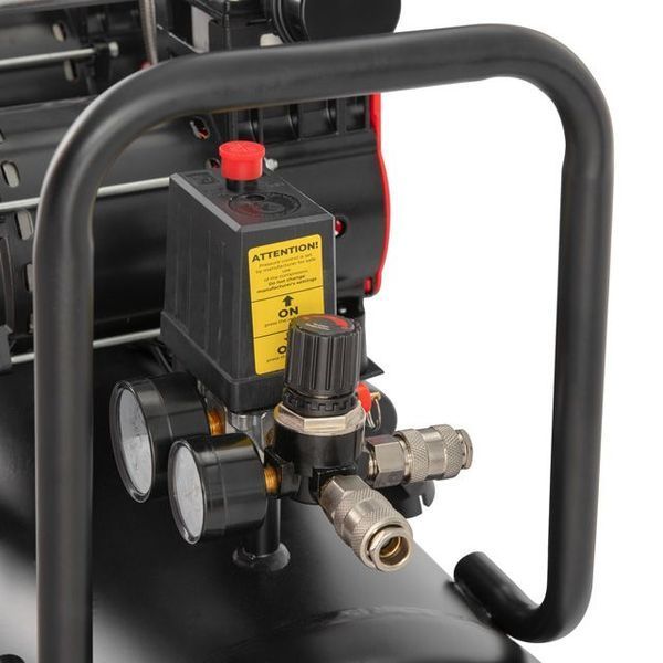 Компрессор безмасляный INTERTOOL PT-0037 (50 л, 2х1.5 кВт, 220 В, 8 атм, 400 л/мин) PT-0037 фото