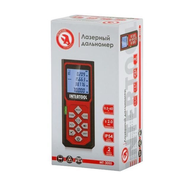 Далекомір лазерний 60 м INTERTOOL MT-3055 MT-3055 фото
