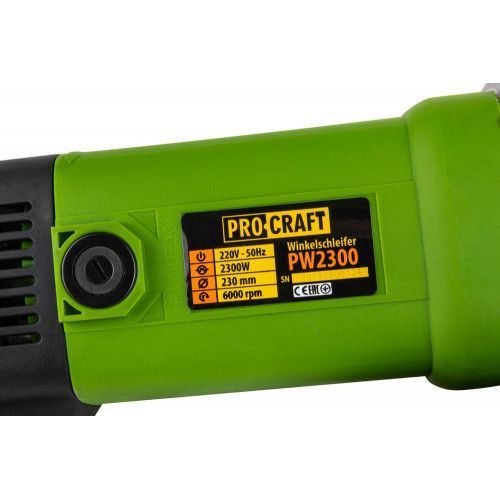 Болгарка (кутова шліфмашина) Procraft PW2300 (230 мм) 002300 фото