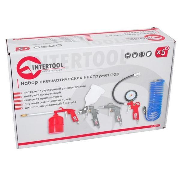 Набір пневматичний 5ед. INTERTOOL PT-1502 PT-1502 фото