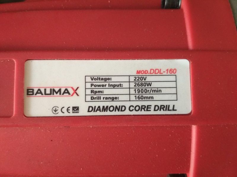 Дриль алмазного свердління Baumax DDL-160 DLL-160 фото