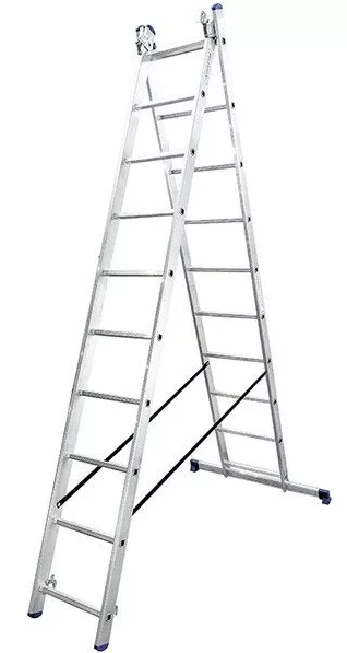 Алюминиевая трехсекционная лестница VIRASTAR TRIOMAX VTL310 (3x10 ступеней) VTL310 фото