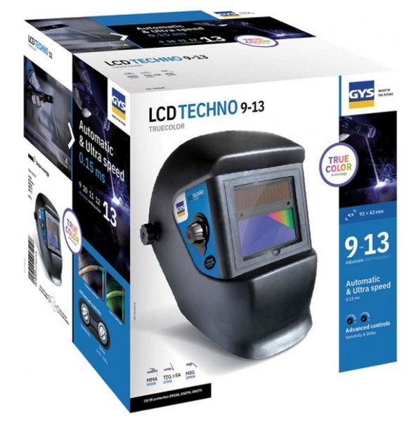 Захисний зварювальний щиток GYS LCD TECHNO 9-13 TRUE COLOR HELMET 042544 фото