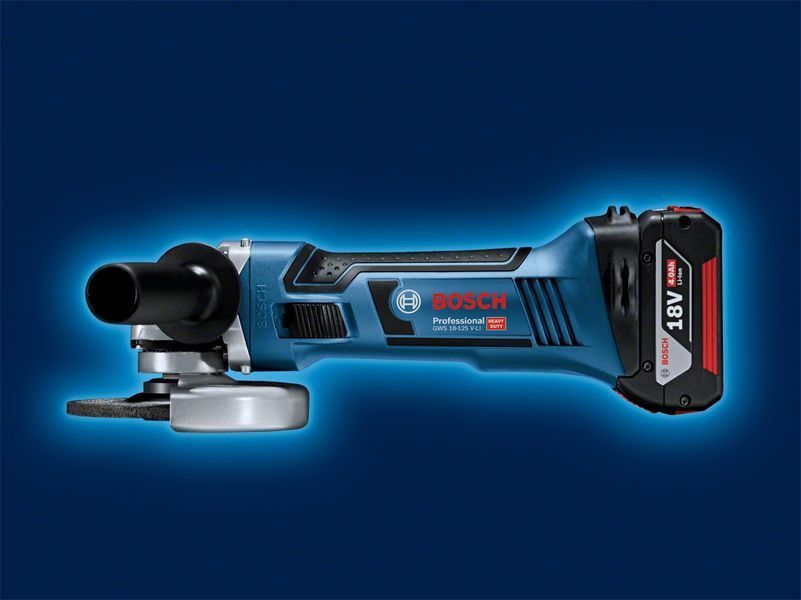 Шліфмашина кутова акумуляторна Bosch GWS 18-125 V-LI 0.615.990.L6G фото