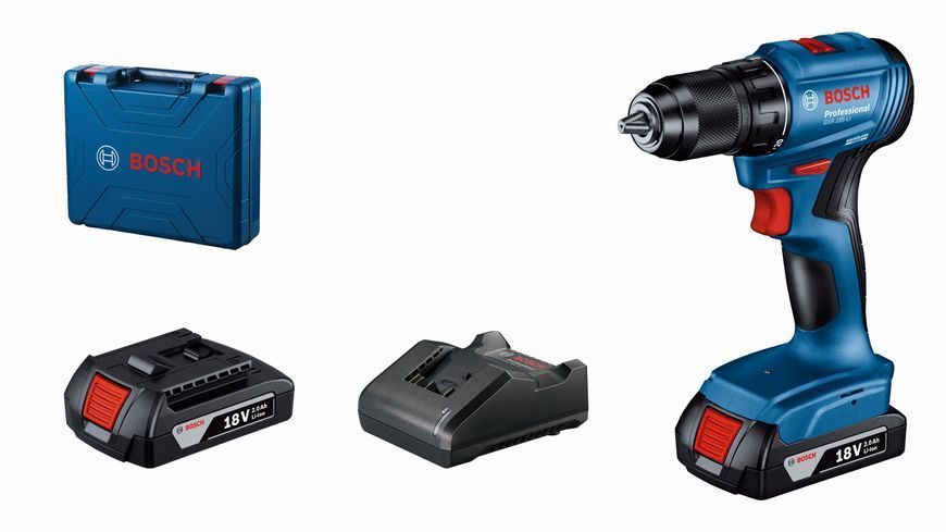 Аккумуляторная дрель-шуруповерт Bosch GSR 185-Li Professional (2 акб 18V 2.0Ah, з/у, в кейсе) 06019K3000 фото