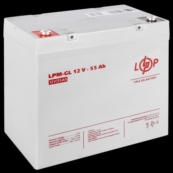 Акумулятор гелевий LogicPower LPM-GL 12V - 55 Ah 15266 фото