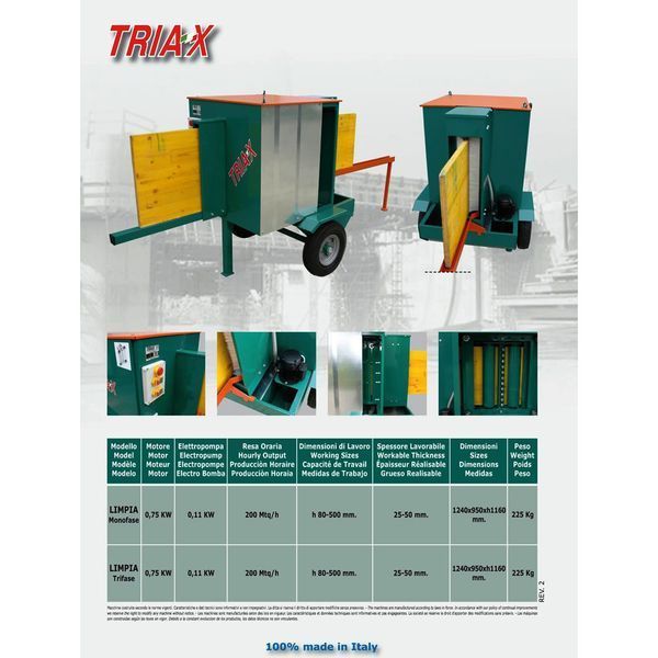 Станок для очистки опалубки TRIAX LIMPIA (220 В) F-50111001 фото