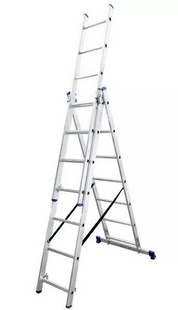 Алюминиевая трехсекционная лестница VIRASTAR TRIOMAX VTL037 (3x7 ступеней) VTL037 фото