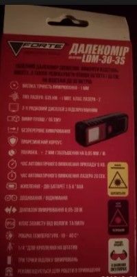 Далекомір лазерний Forte LDM-30-3S 83911 фото