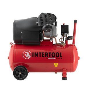 Компрессор 100 л, 2.23 кВт, 220 В, 8 атм, 354 л/мин, 2 цилиндра INTERTOOL PT-0005 PT-0005 фото