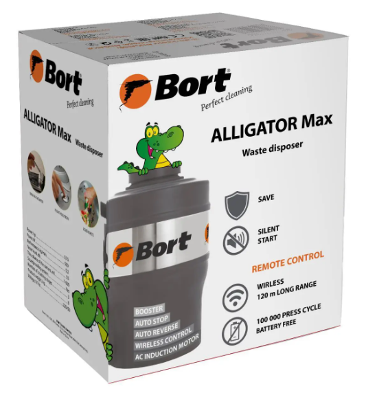 Измельчитель пищевых отходов Bort Alligator Max (с дистанционной кнопкой) Alligator Max фото