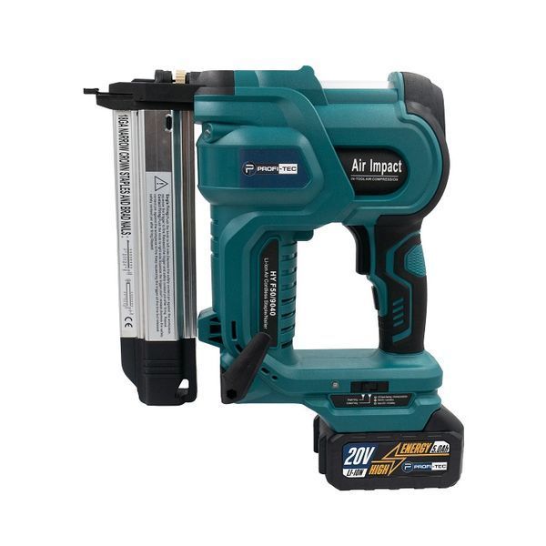 Пістолет цвяхозабивний/степлер акумуляторний PROFI-TEC PPT20BL POWERLine (2&times;PT2050HE 5.0 Аг, ЗП) 005695 фото