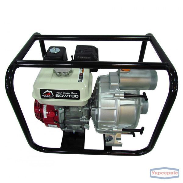 Мотопомпа бензинова Vulkan SCWT80H для брудної води з двигуном Honda GX 200 81696 фото