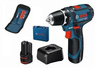 Шуруповерт акумуляторний Bosch Professional GSR 12V-15 + набори свердел та біт 0.601.868.10G фото