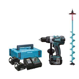 Акумуляторний дриль-шуруповерт Makita DDF 458 (+бур для льоду) DDF458Z196693-0P-81072 фото