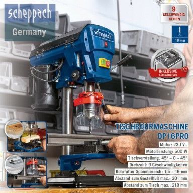 Свердлильний верстат Scheppach DP16PRO 5906811901 фото