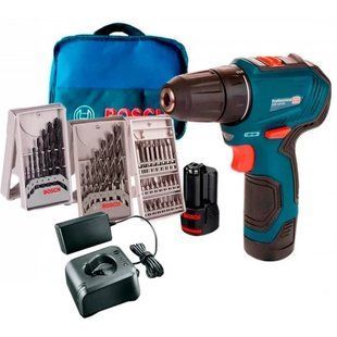 Шуруповерт акумуляторний Bosch GSR 12V-30 (12 В, 2х2 Аг, 30 Н*м) 06019G9001 фото