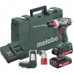 Шуруповерт акумуляторний Metabo BS 18 Quick + Кутова насадка + Набір біт 9 шт. 602217870 фото