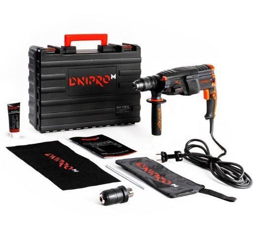 Перфоратор прямой Dnipro-M RH-100Q + Масло для хвостовиков оснастки TL-5HS 19776000-2 фото