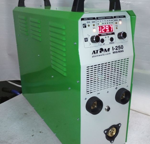 Сварочный полуавтомат Атом I-250 MIG/MAG (15 кг, 1 фаза, без горелки и кабелей) 72637436 фото