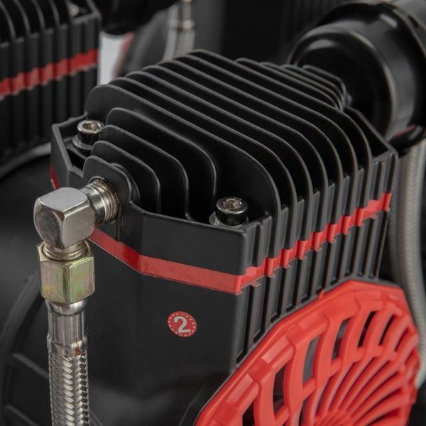 Компресор безмасляний INTERTOOL PT-0038 (50 л, 2х1.5 кВт, 220 В, 8 атм, 500 л/хв) PT-0038 фото