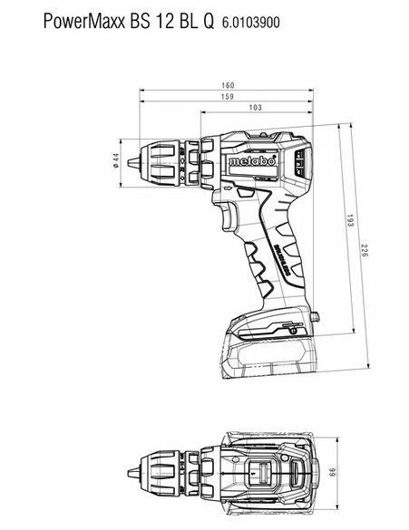Акумуляторний шуруповерт Metabo PowerMaxx BS 12 BL Quick (601039500) 601039500 фото
