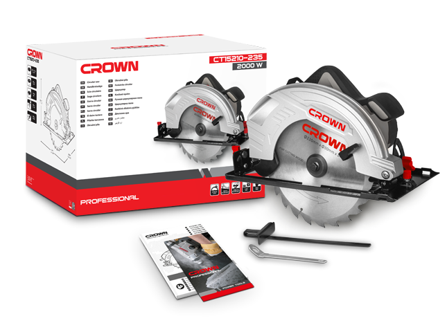 Пила дисковая циркулярная Crown CT15210-235 CT15210-235 фото