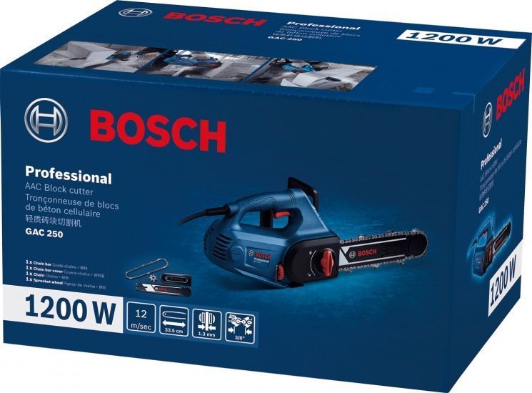 Ланцюгова пила для газобетону Bosch GAC 250 Professional 0.601.2B6.020 фото