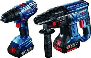 Набір акумуляторних інструментів Bosch GSR 180-LI + GBH 180-LI (перфоратор + шуруповерт) 0.601.9F8.102 фото