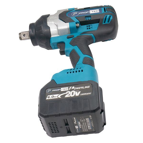 Гайковерт акумуляторний PROFI-TEC DTW1001BL POWERLine (2 х 6.0 Aг, зарядний пристрій) 005137 фото