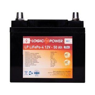 Акумулятор для автомобіля літієвий LP LiFePO4 12V - 50 Ah (+ зліва, пряма полярність) пластик 10965 фото