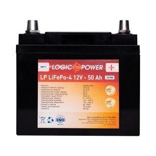 Акумулятор для автомобіля літієвий LP LiFePO4 12V - 50 Ah (+ праворуч, зворотна полярність) пластик 12193 фото