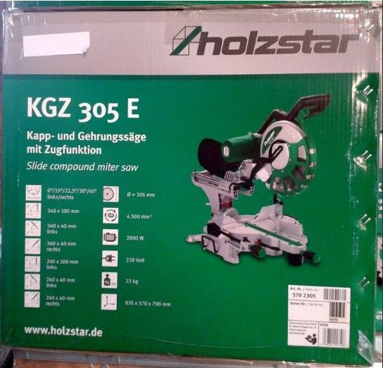 Торцювальна пила по дереву Holzstar KGZ 305E 5702305 фото