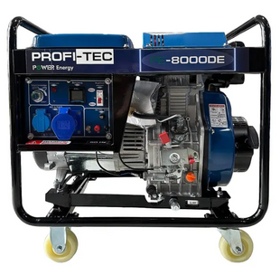 Генератор дизельний PROFI-TEC PE-8000DE (8.5 кВт, електростартер) 004766 фото