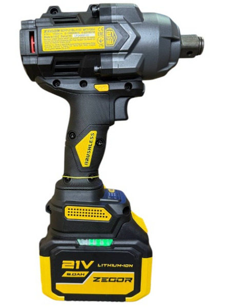 Гайковерт акумуляторний Zegor SDPP-21BL-1100 PILOT (21V, 6.0 Аг, кейс) SDPP-21BL-1100 фото