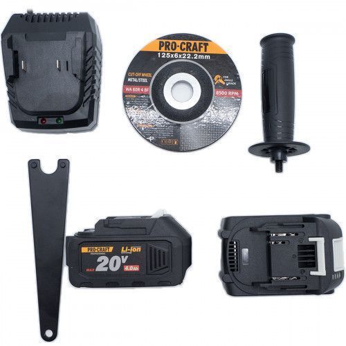 Аккумуляторная болгарка Procraft PGA20 030213 фото
