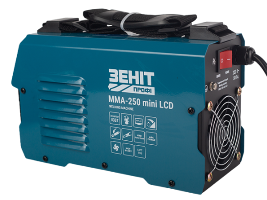 Сварочный аппарат Зенит Профи MMA-250 mini LCD 854599 фото