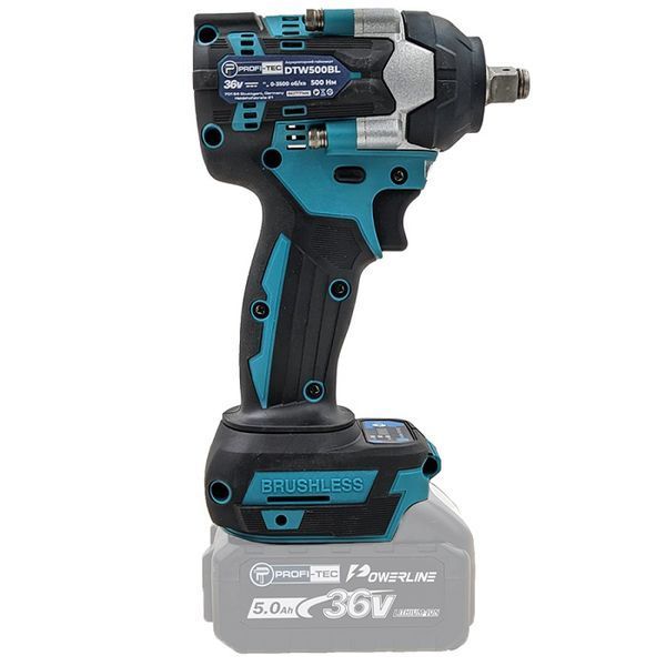 Аккумуляторный гайковерт PROFI-TEC DTW500BL POWERLine (без аккумулятора и ЗУ) 005924 фото
