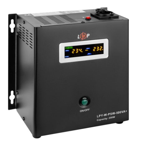 ДБЖ з правильною синусоїдою 12V LPY-W-PSW-500VA+(350Вт)5A/10A PL4142 фото