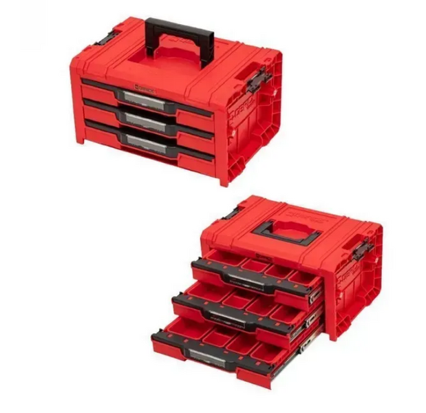 Набор ящиков для инструментов на платформе QBRICK SYSTEM PRO Drawer Workshop Set 3 Red (21", 525x345x885) 11060403101 фото