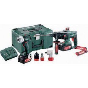Шуруповерт та перфоратор акумуляторний Metabo Combo Set 2.3.2 18 V BSLTQ+KHA 685084000 фото