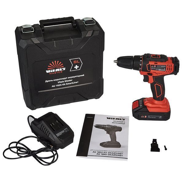 Дриль-шуруповерт акумуляторний Vitals Master AU 1825 Kit SmartLine+ 184442 фото