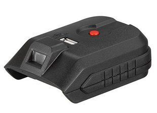Адаптер для акумулятора INTERTOOL WT-9300 (Li-ion 20 В, USB 2A, LED ліхтар) WT-9300 фото