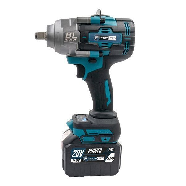 Гайковерт акумуляторний PROFI-TEC PTW1002BL POWERLine (2 х PT2060HE 6.0 Аг, ЗП) 005712 фото