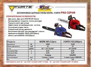 Бензопила ланцюгова Werk WS-52 PROF 45803 фото