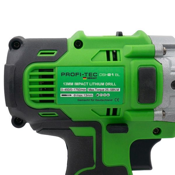 Аккумуляторная дрель-шуруповерт PROFI-TEC DSH21BL (2 х 4.0 Aч, зарядное устройство) 002769 фото
