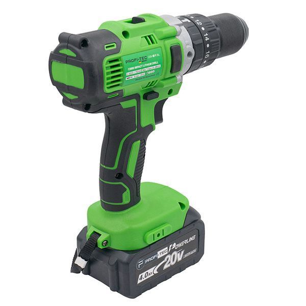 Аккумуляторная дрель-шуруповерт PROFI-TEC DSH21BL (2 х 4.0 Aч, зарядное устройство) 002769 фото