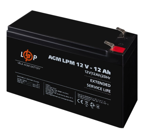 Аккумулятор AGM LPM 12V - 12 Ah 6550 фото